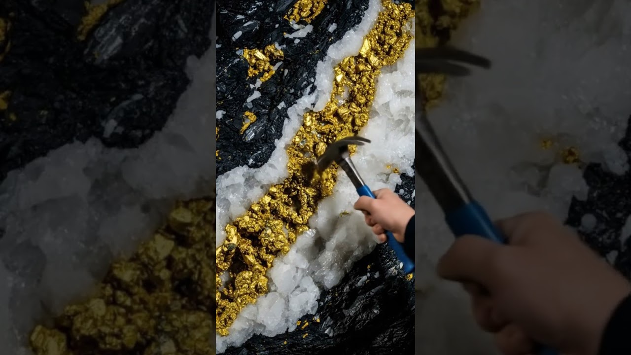 Stone Gold Excavation ⛏️✨ | Amazing Mining Process | Shorts