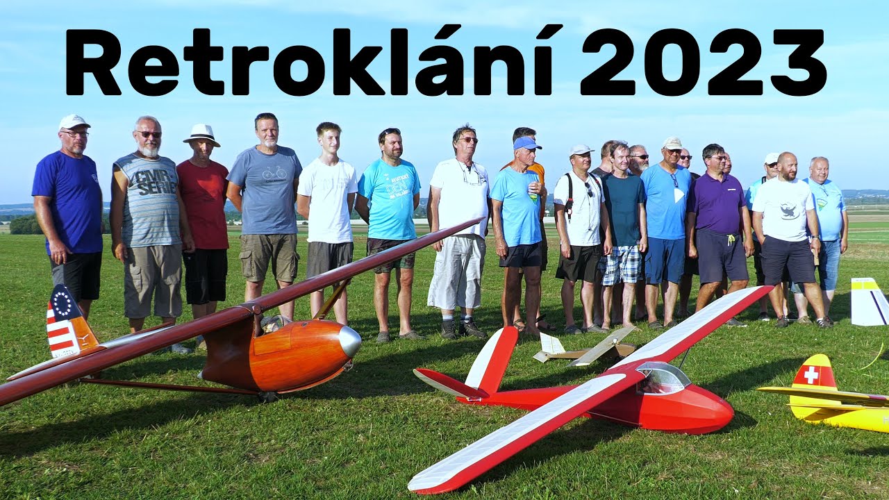 Retrokl&aacute;n&iacute; Hať 2023 | aerovleky historick&yacute;ch RC větroňů | 4K