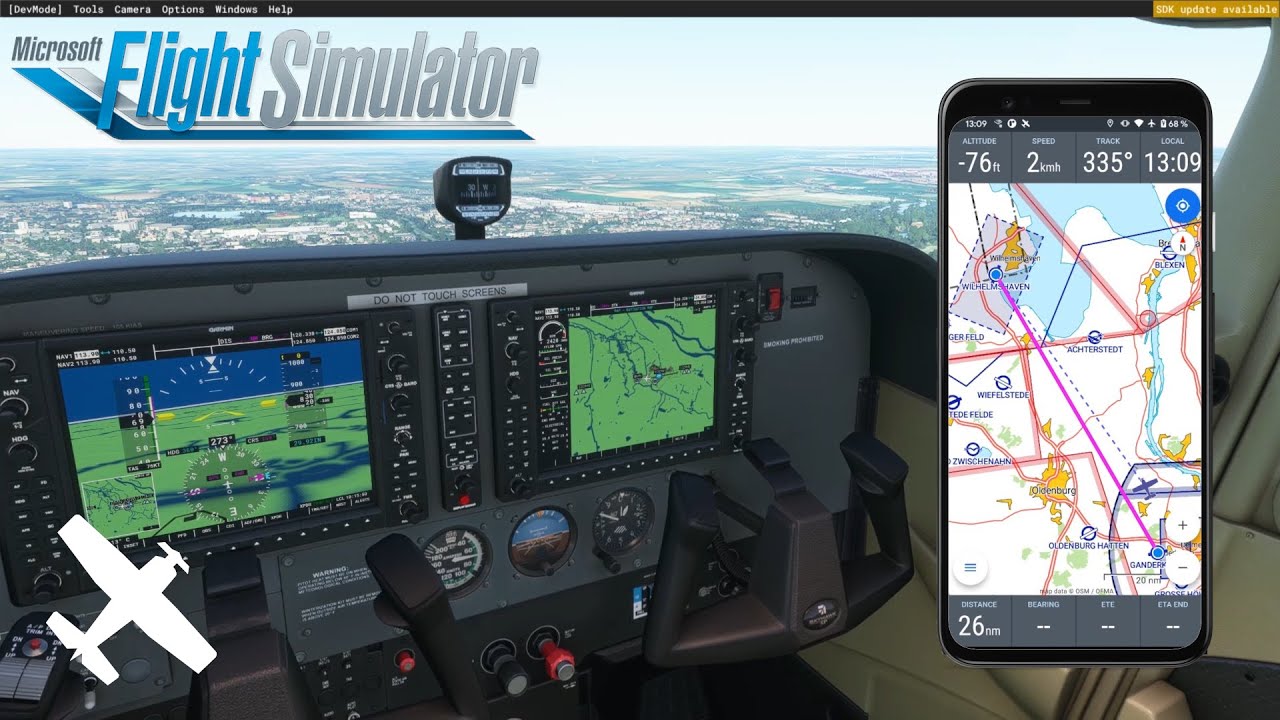 VFRnav und Microsoft Flight Simulator (2020) | Smartphone mit #FS2020 | #VFRNAV