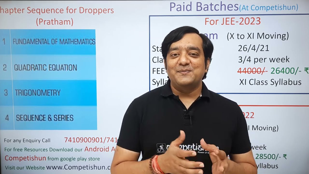 Chapter Sequence for IIT-JEE 2023 Preparation |Study frm Youtube 4 FREE frm  best online coaching