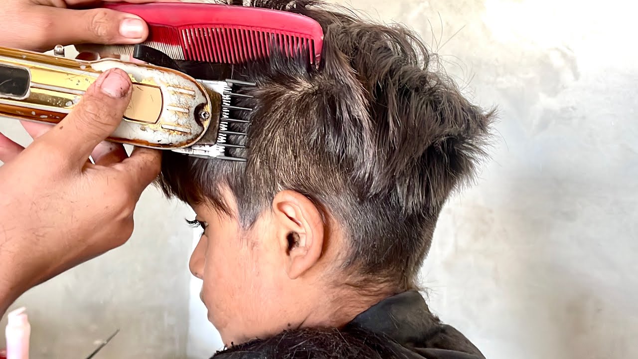 ASMR🇵🇷👋Billu fast and relaxing full head shaving✂️ with hand clipper for ultimate relaxation😯⚔️💯✂️✂️