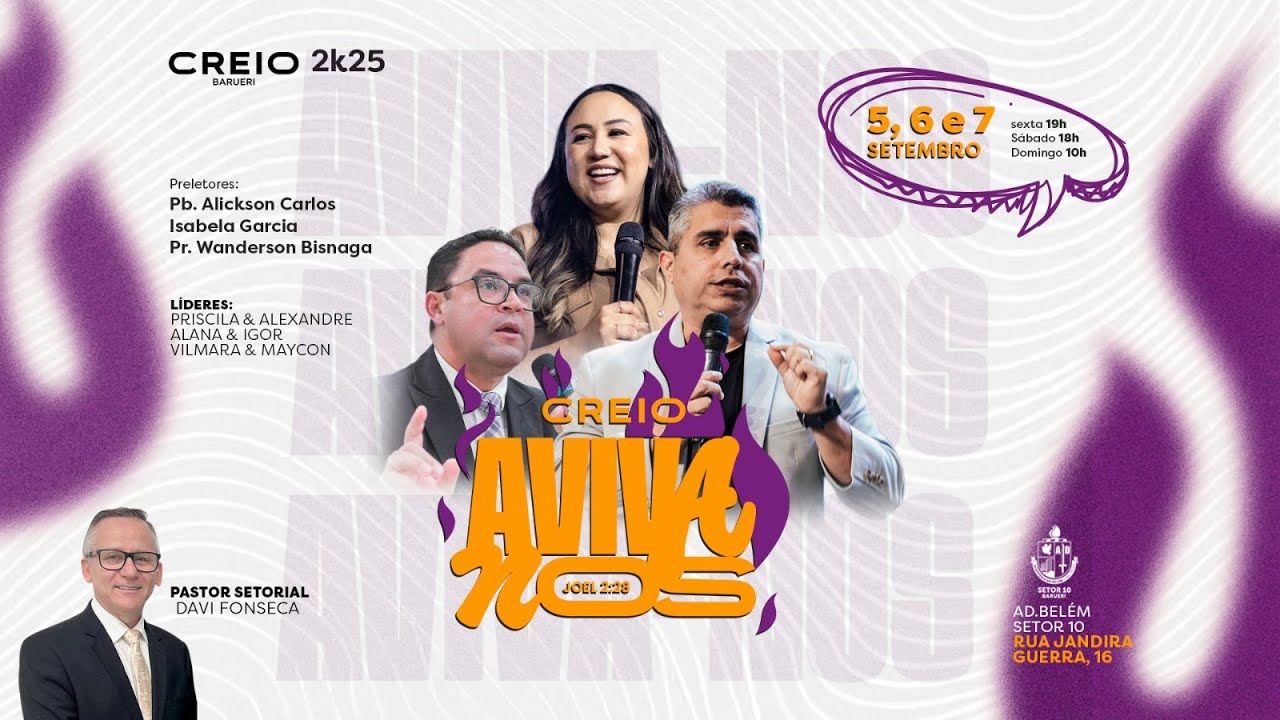 1º DIA CONGRESSO CREIO BARUERI 2025  - AVIVA-NOS | 05/09/2025 | AD BELÉM BARUERI
