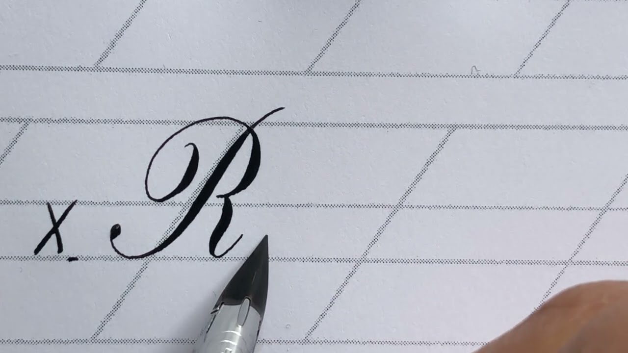 Научитесь каллиграфии. Заглавная буква R (Copperplate).