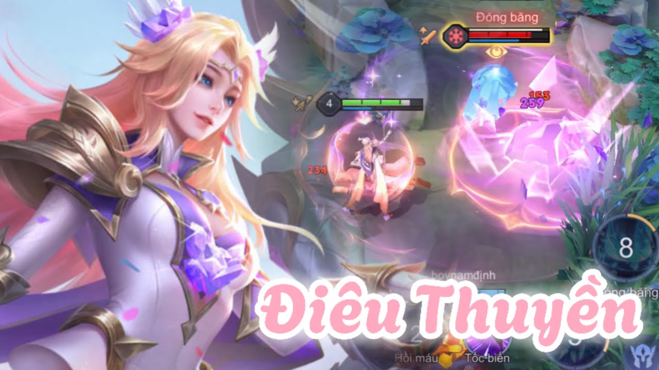 Điêu Thuyền núp bụi tiễn nhỏ Kahlii về kỷ băng hà, cấu rỉa chiêu 1 xám hồn #lienquanmobile #aov