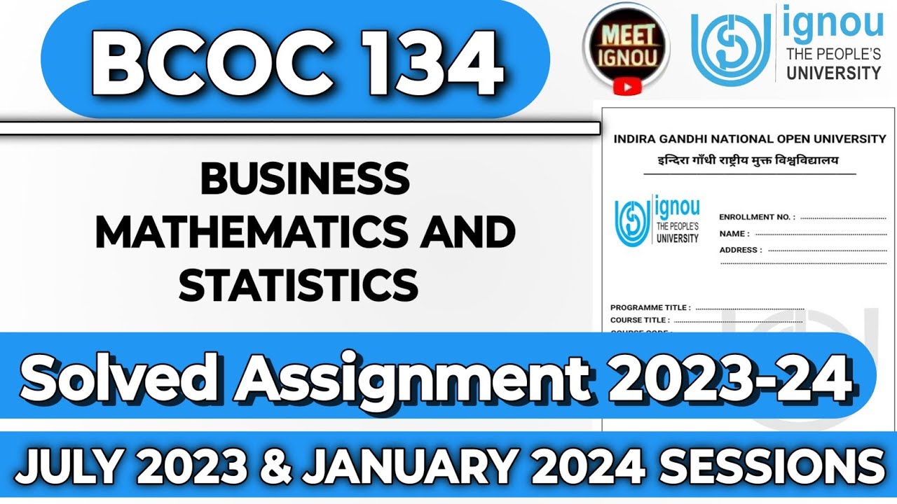 BCOC 134 Solved Assignment 2023-24 // bcoc 134 solved assignment 2023-24 // bcoc134 #bcoc134_ignou