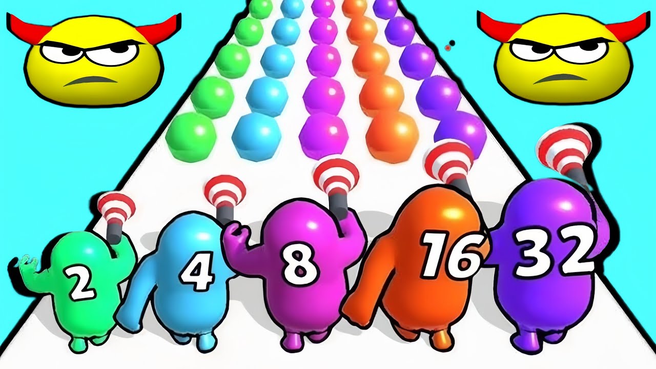 Satisfying mobilgames play - Draw To Smash vs Merge guys 2048 Max Gameplay u0026 Run #0081