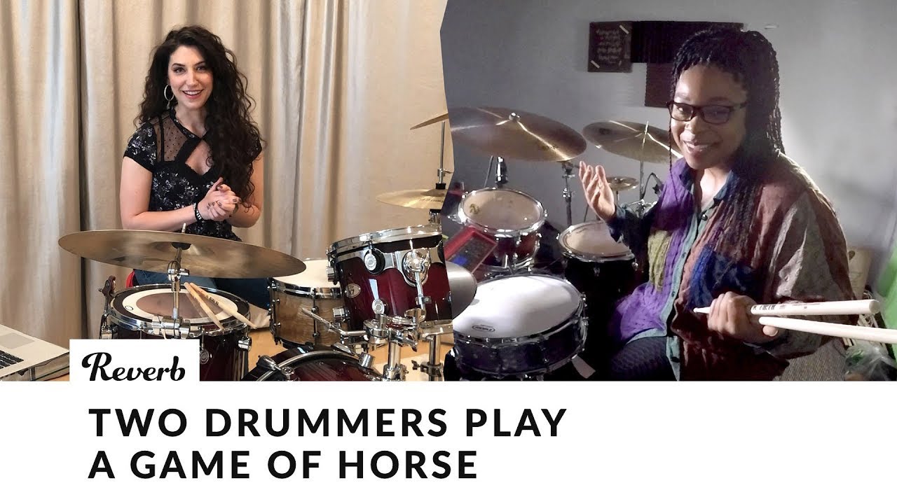 Drummer Challenge: Jessica and Bianca Play HORSE, With Drums