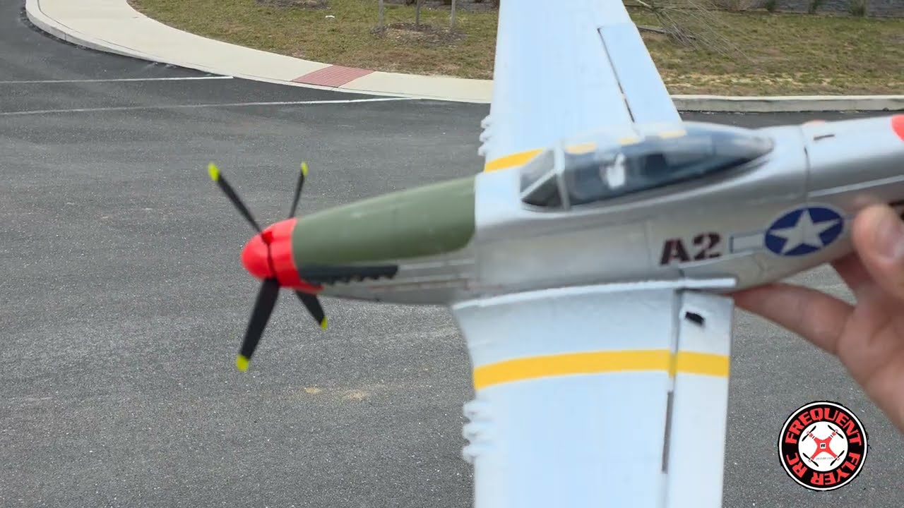Бесколлекторный двигатель Parkten 510 мм P51D для полетов в открытом парке с безумной аварией! 😂
