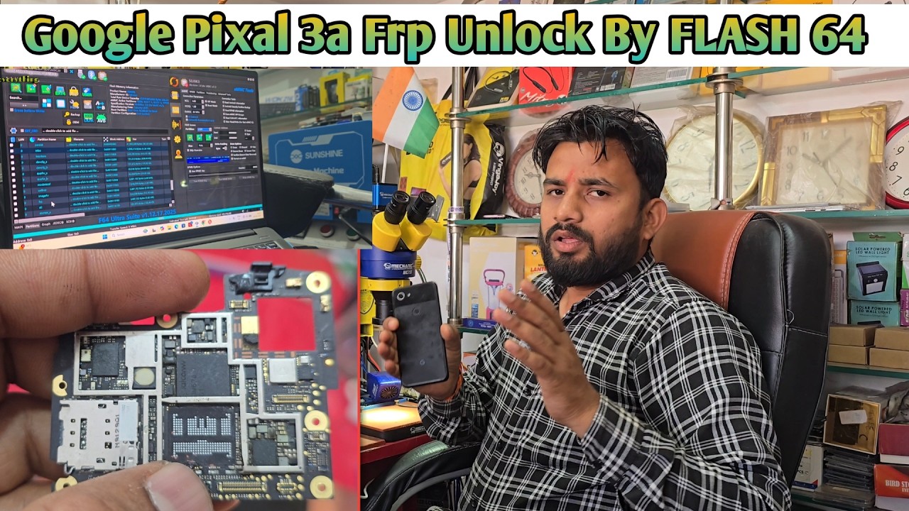 Google Pixal 3A Frp Unlock By Flash64 Box Full Prosses / Kese Kare Goggle Phone Unlock 100%