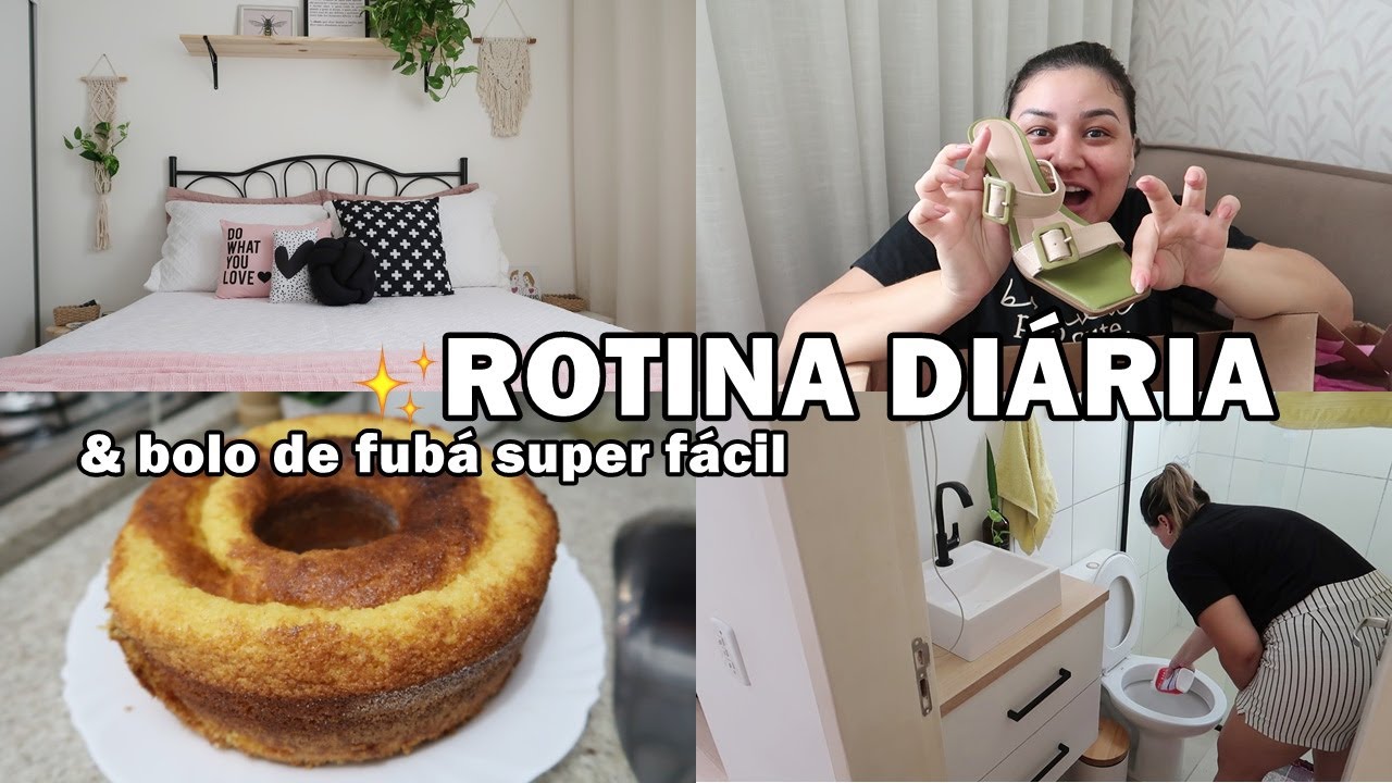 BOLO DE FUBÁ RECEITA SIMPLES, CAMA POSTA DA SEMANA (FICOU LINDA!), SAPATOS NOVOS E MANUTENÇÃO NO LAR