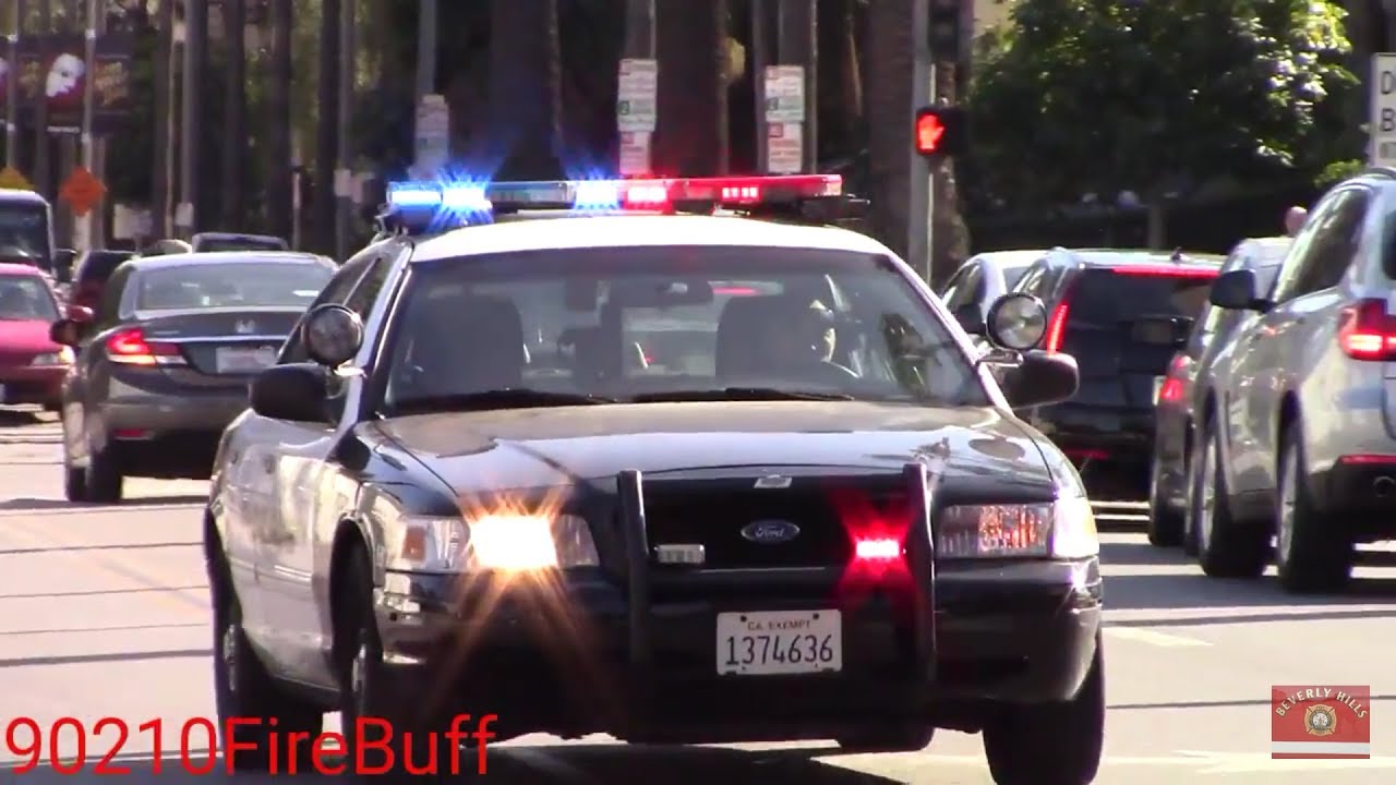 Beverly Hills Police Dept. Crown Vic Responding Code 3