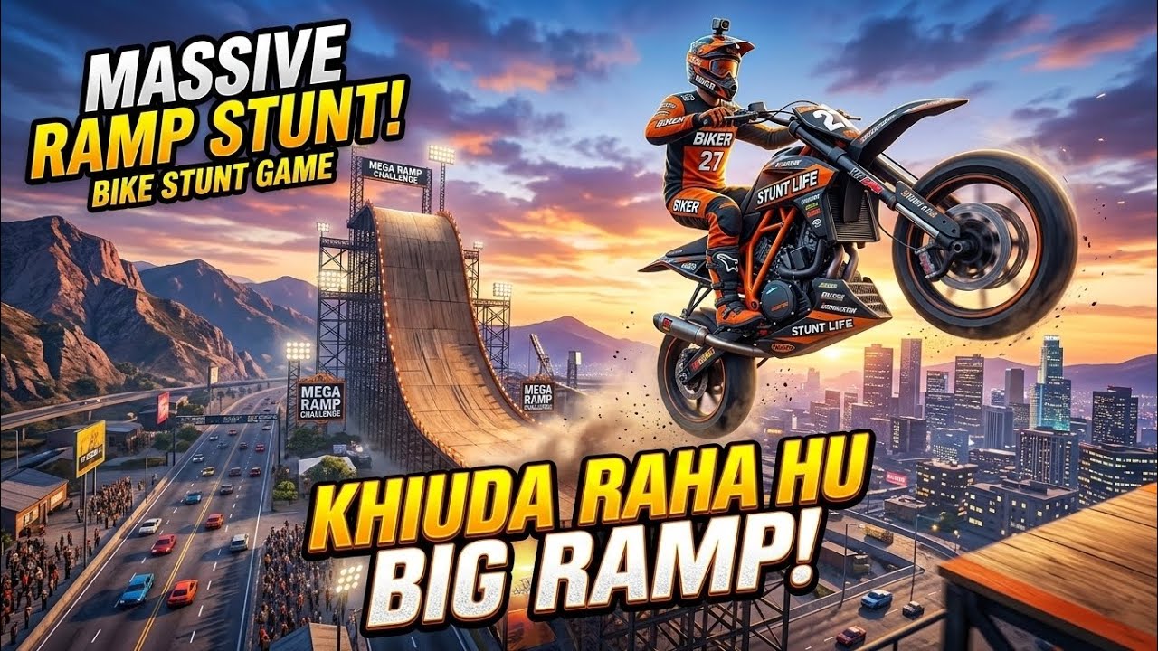 Bike stunt game.#YouTube #gaming