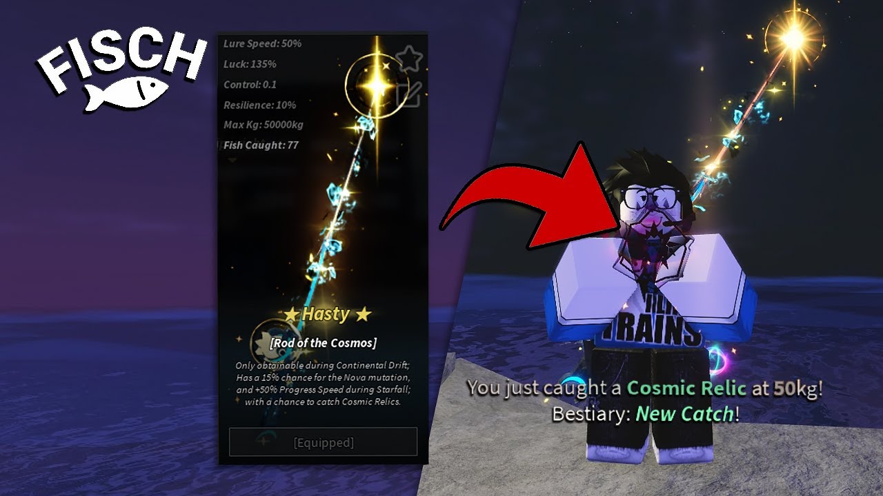 NEW ROD OF THE COSMOS For Catching COSMIC RELICS in Roblox FISCH!