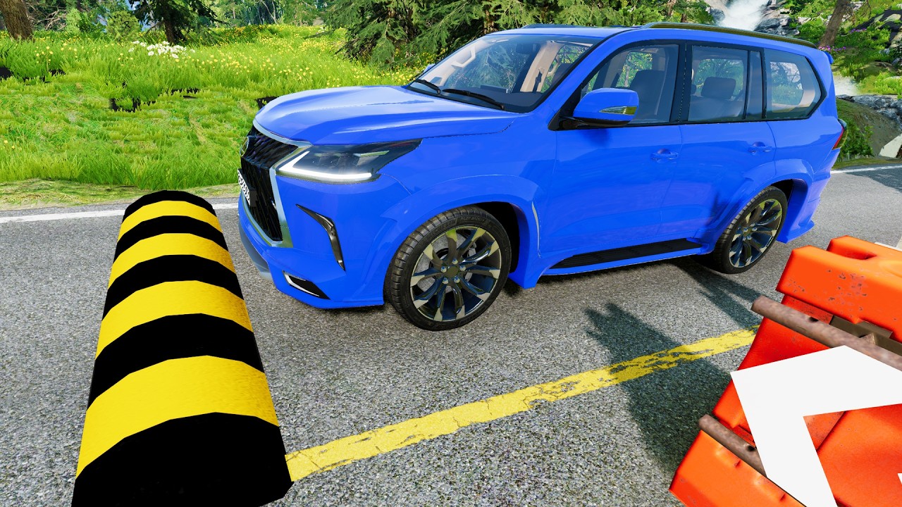 Cars Vs Massive Speed Bumps #8 - BeamNG.Drive