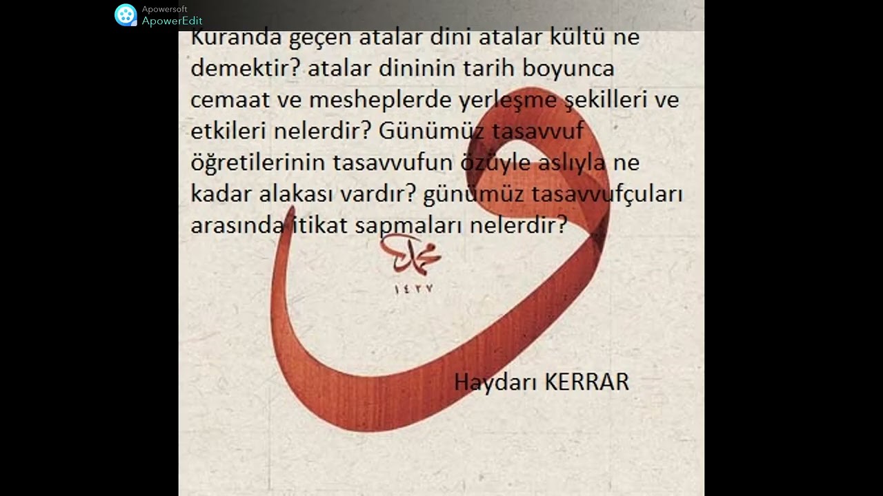 Atalar dininin cemaat ve mesheplere yansıması ve yanlış bilinen putperstlik kavramı-imanda ölçüler