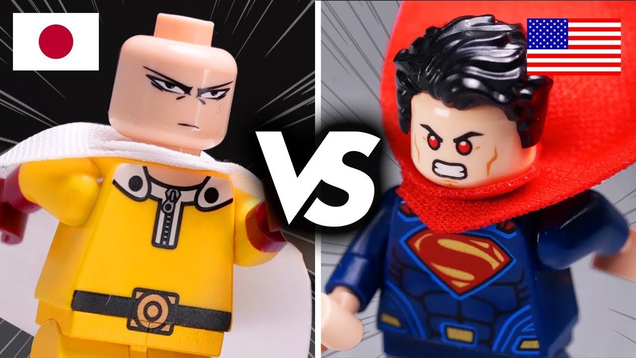 LEGO stopmotion Saitama VS Super man