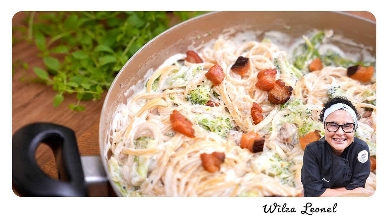 MACARRÃO COM BRÓCOLIS E BACON: FÁCIL, RÁPIDO E CHEIO DE SABOR! - Wilza Leonel