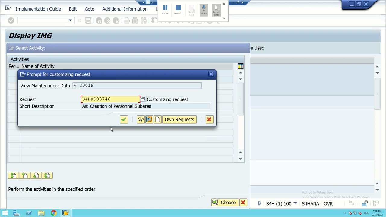 6  SAP HCM Creation of Personnel Subarea