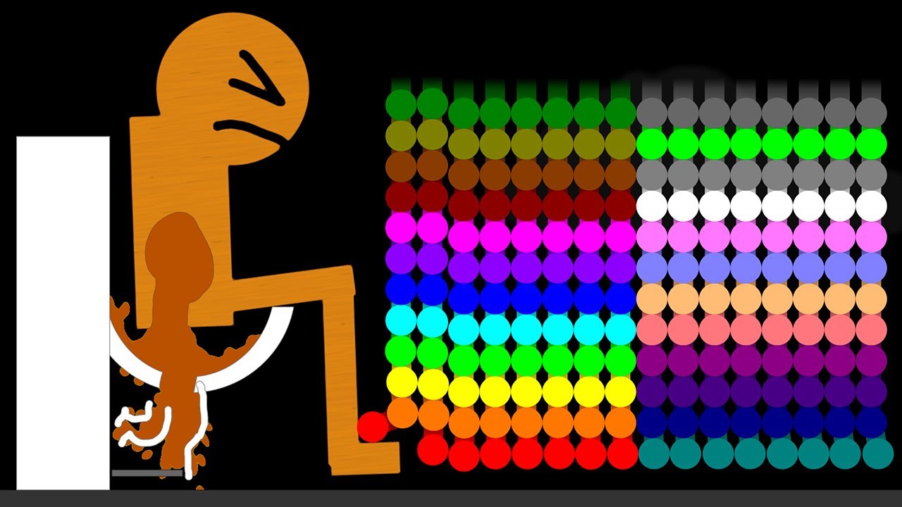The Rainbow 23 Leg Eliminations Marble Race in Algodoo