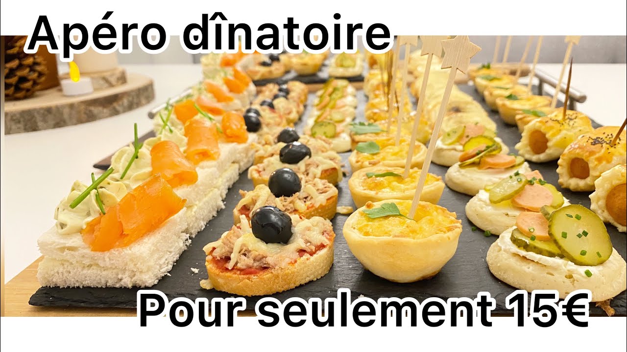 ✨Je prépare un apéro dînatoire a moins de 15€👌recettes d’apéritifs facile-rapide et économique✨