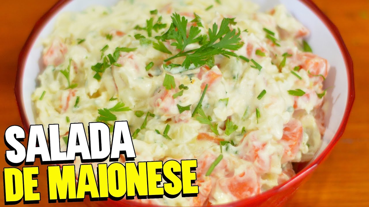 RECEITA DE SALADA DE MAIONESE COM BATATA E CENOURA | Maionese com legumes fácil