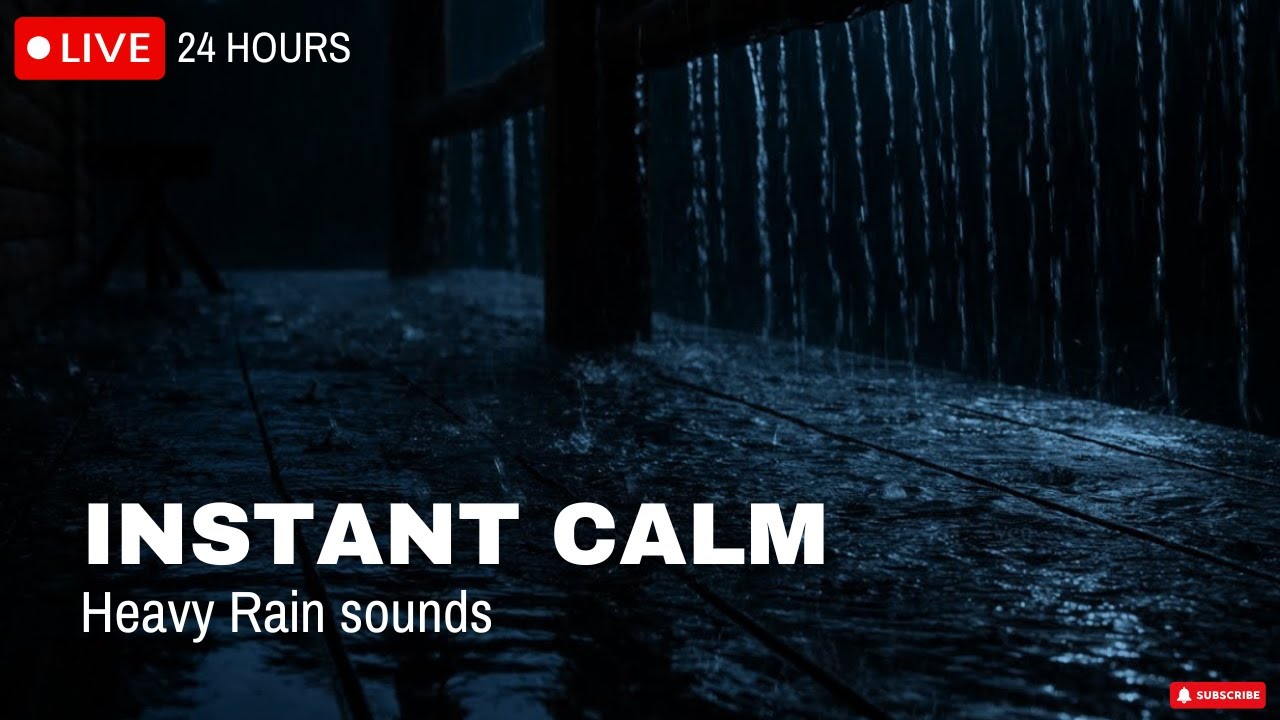 🔴 Forgotten Cabin Rain Ambience 🌧️ Deep Sleep (No Thunder)