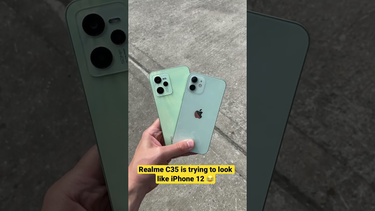 Realme C35 is trying to look like iPhone 12 😂 #shorts