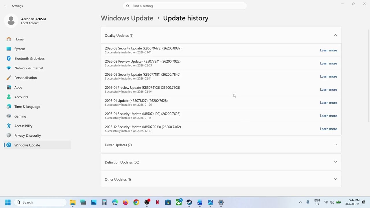 Исправлена ​​ошибка установки обновления Windows 11 KB5079473 (0x800f0983).