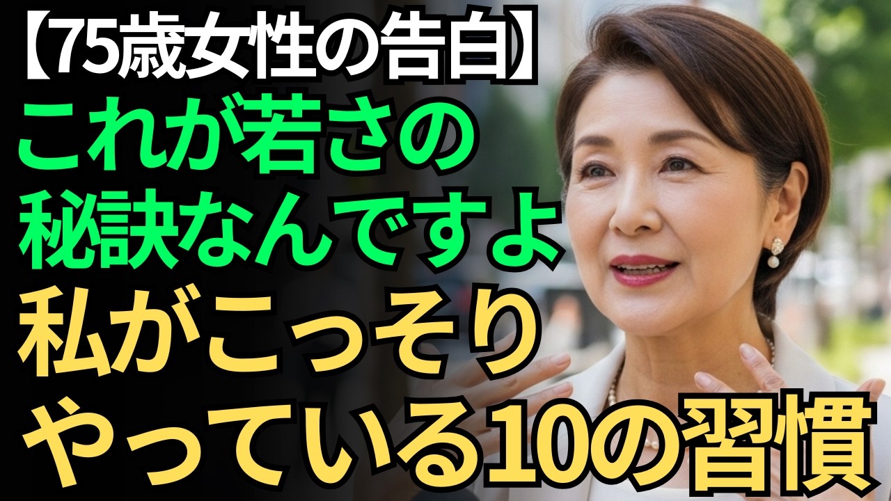 【75歳女性が告白】老けない人がこっそりやっている10の習慣