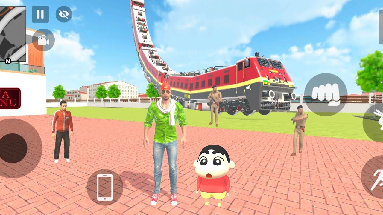 Jack Lekar Aaya Longest Train For Shinchan in Indian Theft Auto Simulator 