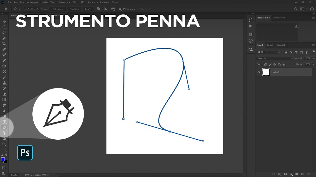 STRUMENTO PENNA - master di selezioni, tracce, forme e maschere vettoriali | Photoshop tutorial ITA