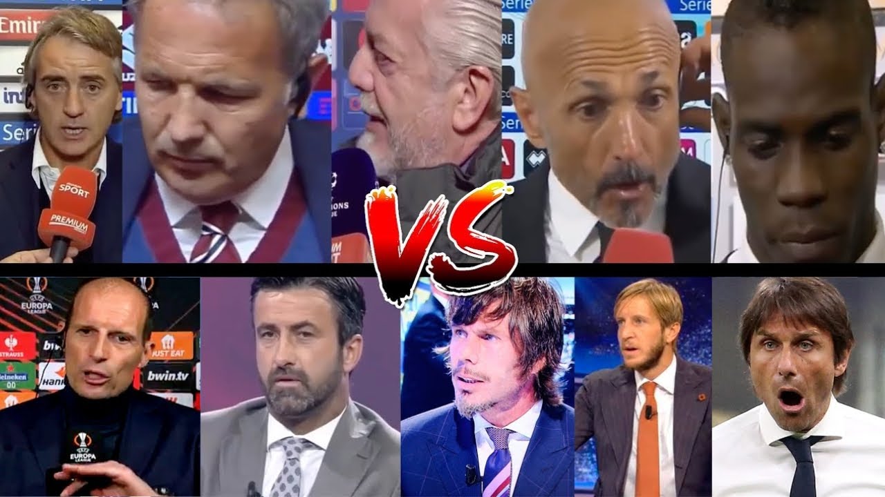 LE MIGLIORI LITI NEL MONDO DEL CALCIO ITALIANO, da CAPELLO e CONTE, A MIHAJLOVIC e ALLEGRI!