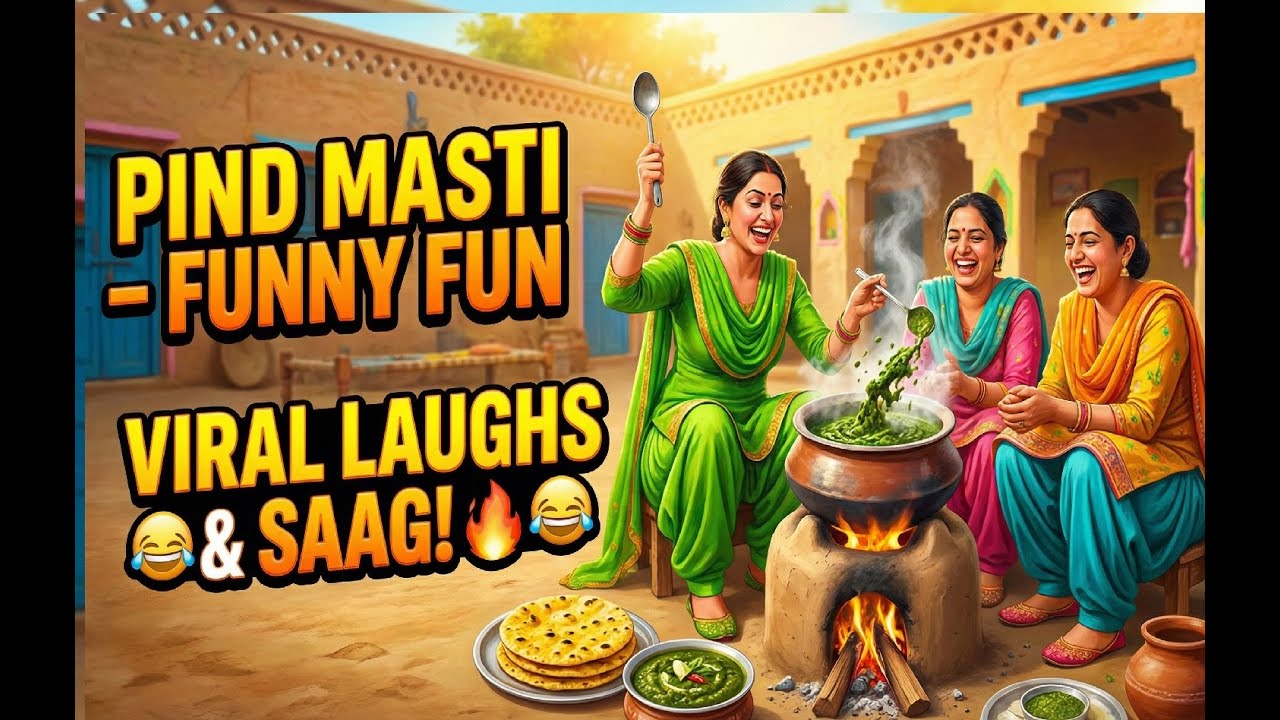 Pind Da Saagh 😂🔥 | Full Masti Desi Style | Desi Saagh + Pind Masti = Mazaa Aa Gaya || Masti Ho Gayi