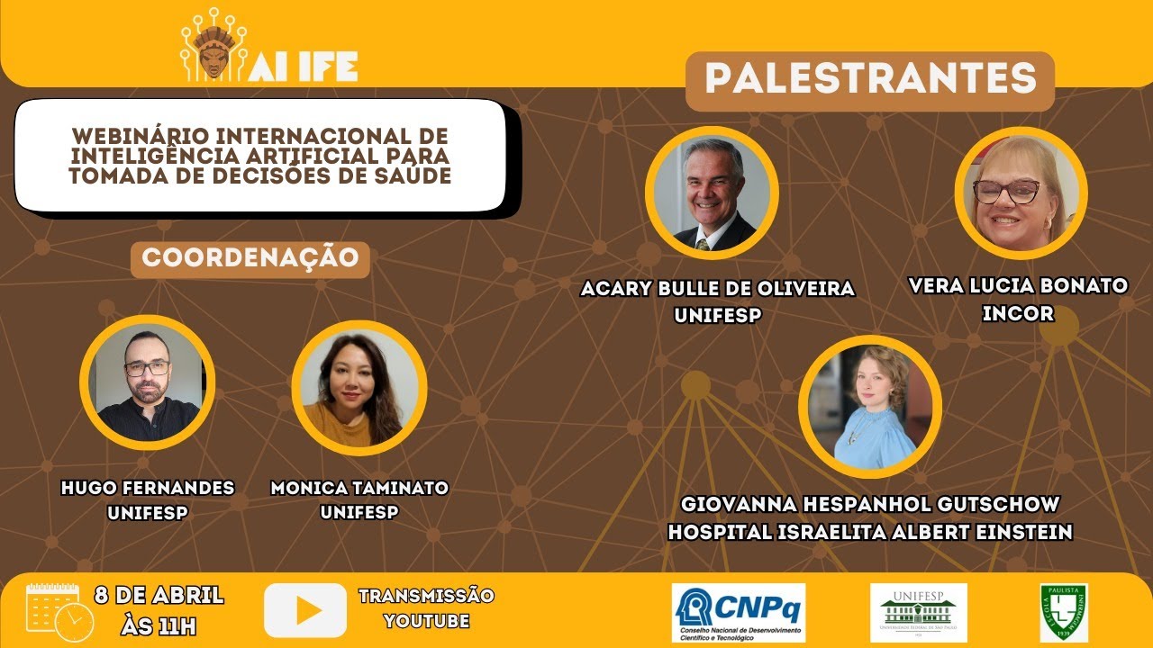 WEBINÁRIO INTERNACIONAL DE INTELIGÊNCIA ARTIFICIAL PARA TOMADA DE DECISÕES DE SAÚDE - PARTE 1