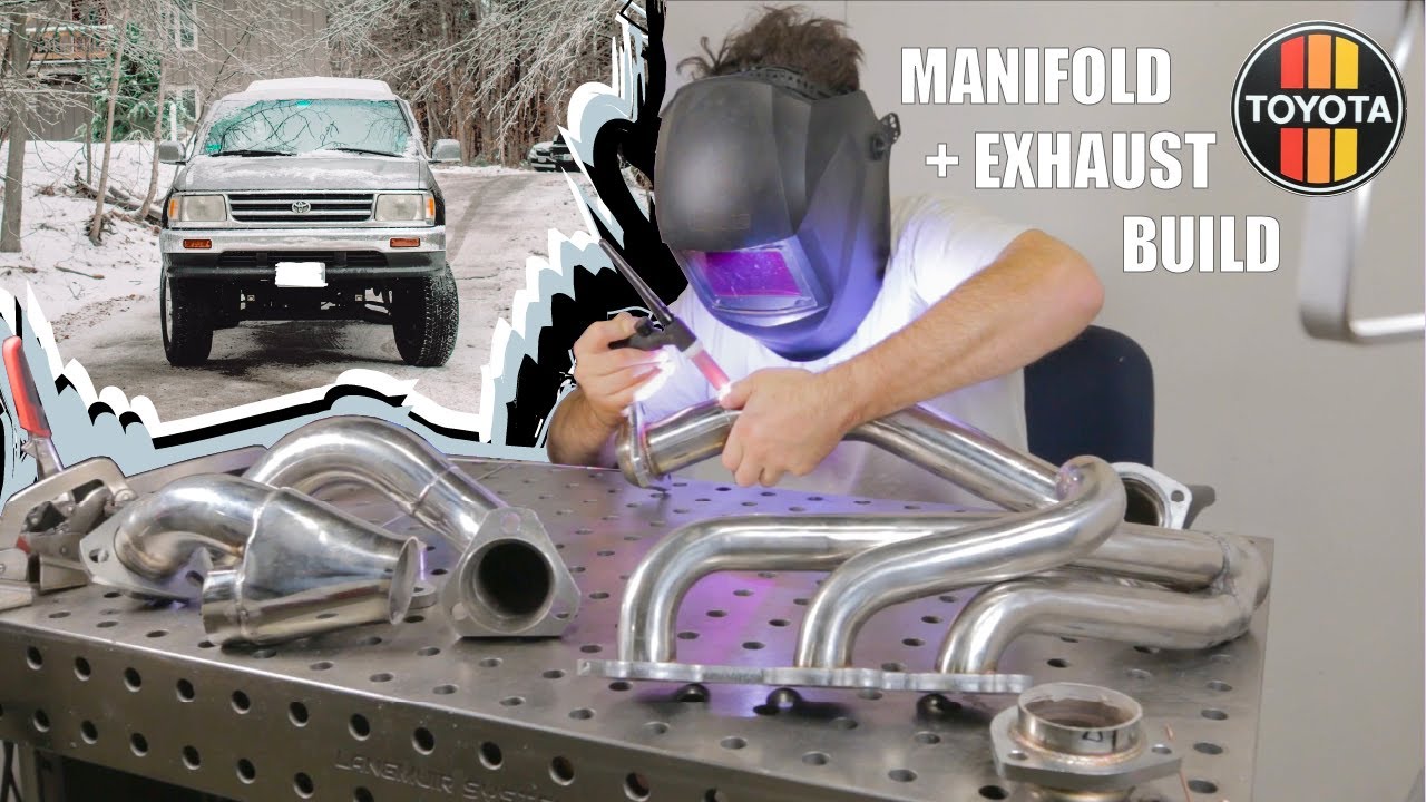 TIG Welding Custom Stainless Exhaust and Manifold Toyota T100 Pickup Part 5 | Episode 8