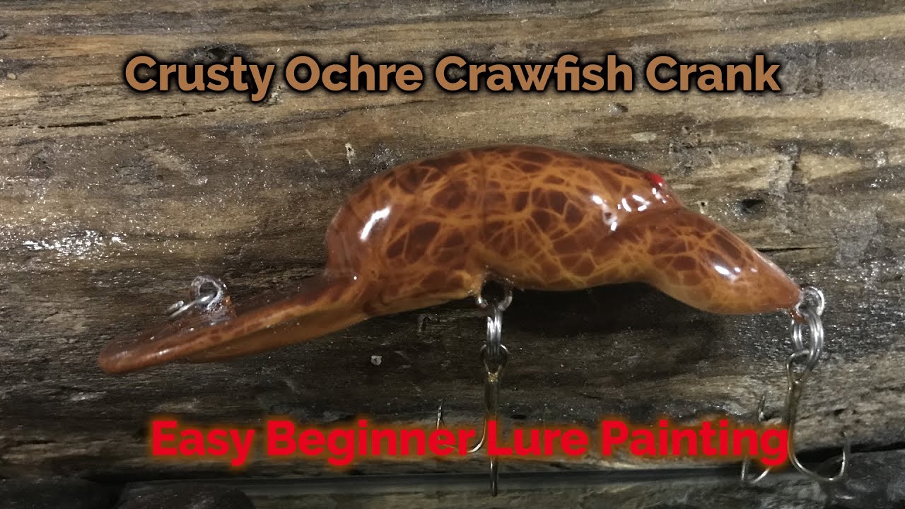 Crusty Ochre Crawfish Crankbait - Easy Beginner Airbrush Paint Style