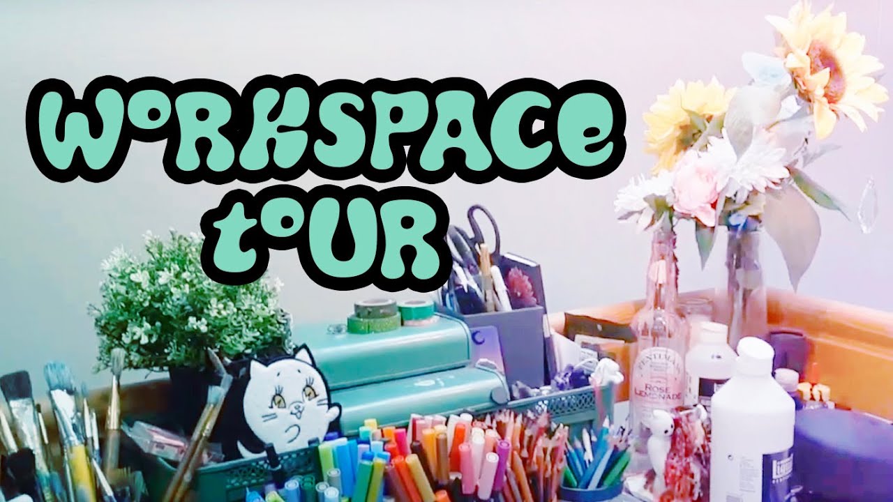 workspace tour | art studio loft and etsy space
