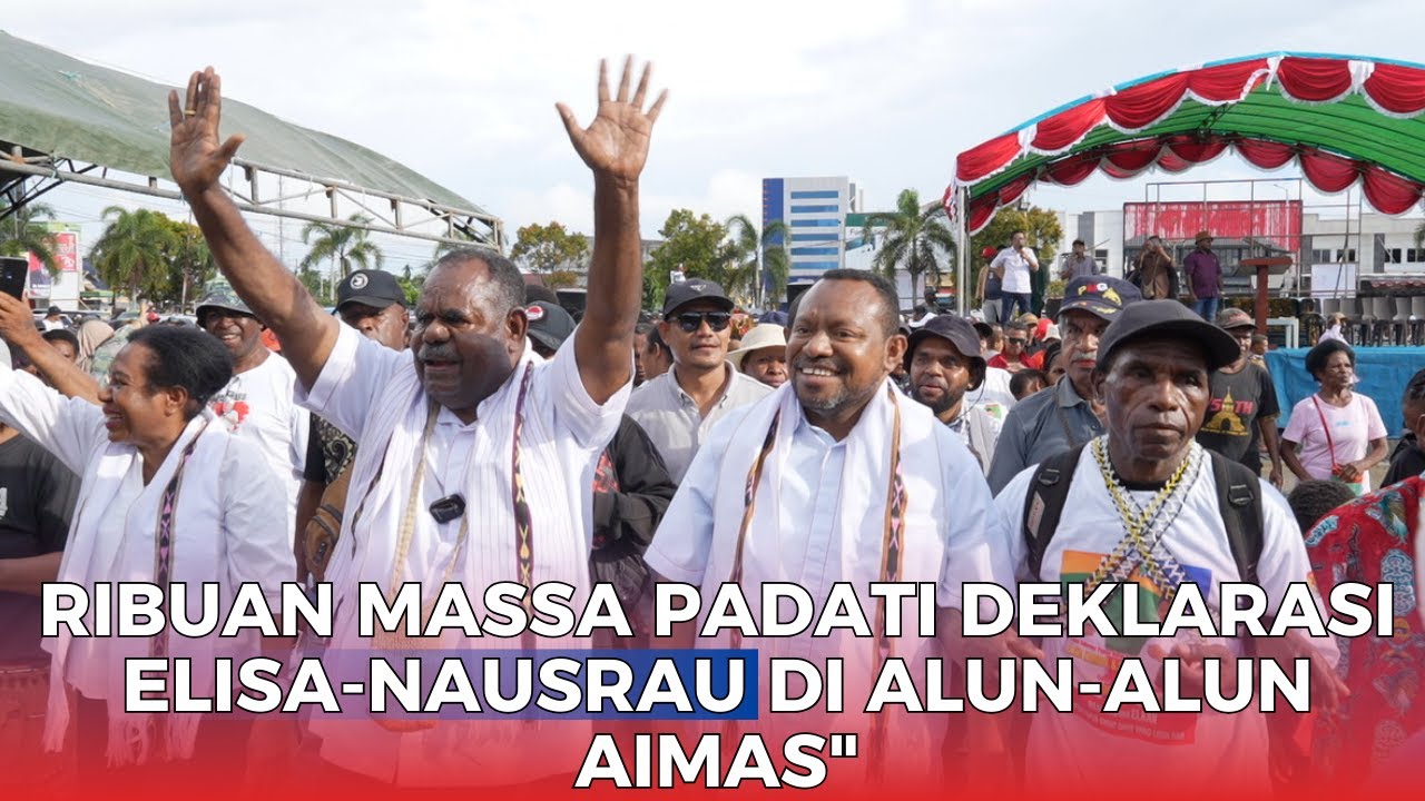 Ribuan Massa Padati Deklarasi Elisa Nausrau di Alun Alun Aimas