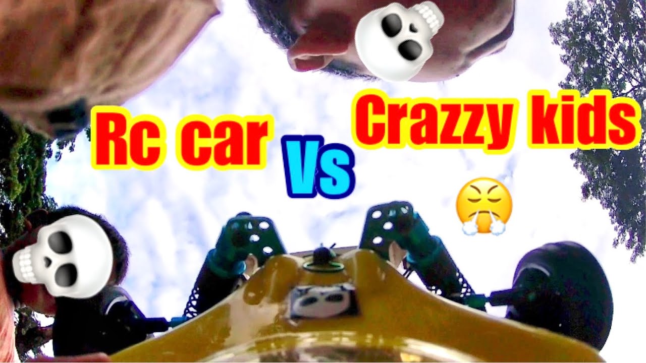 FPV RC CAR was attacked by a crazy kids