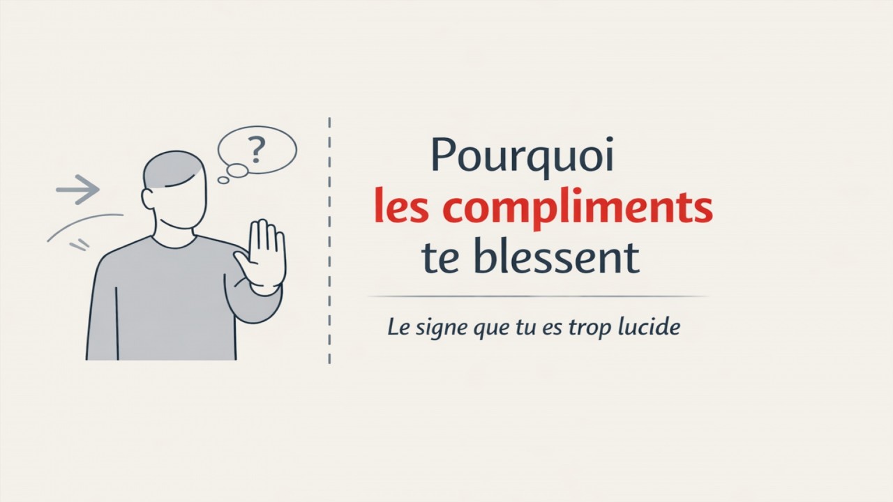 Pourquoi les compliments te blessent (Le signe que tu es trop lucide)