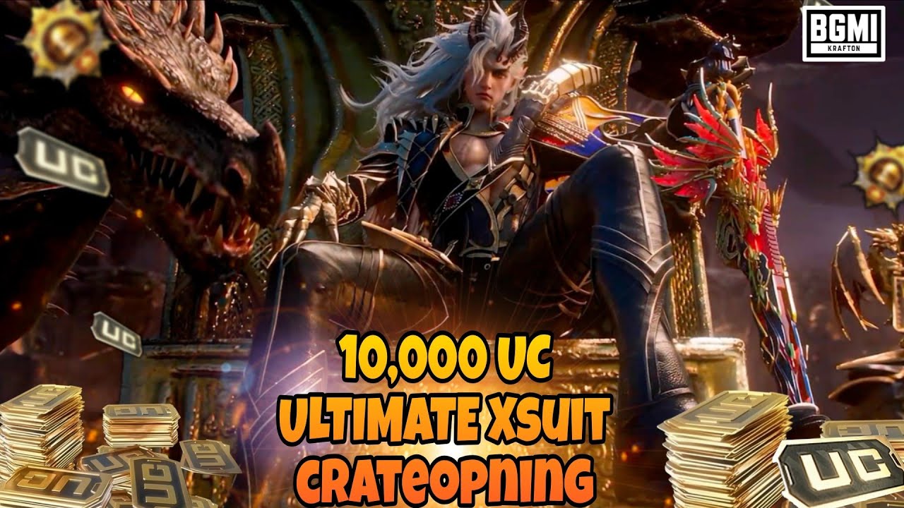 🔥 New Ultimate Dravion X-Suit AWM Maxout and ultimate X-Suit 🔥 Single Spin God  Crateopening in BGMI