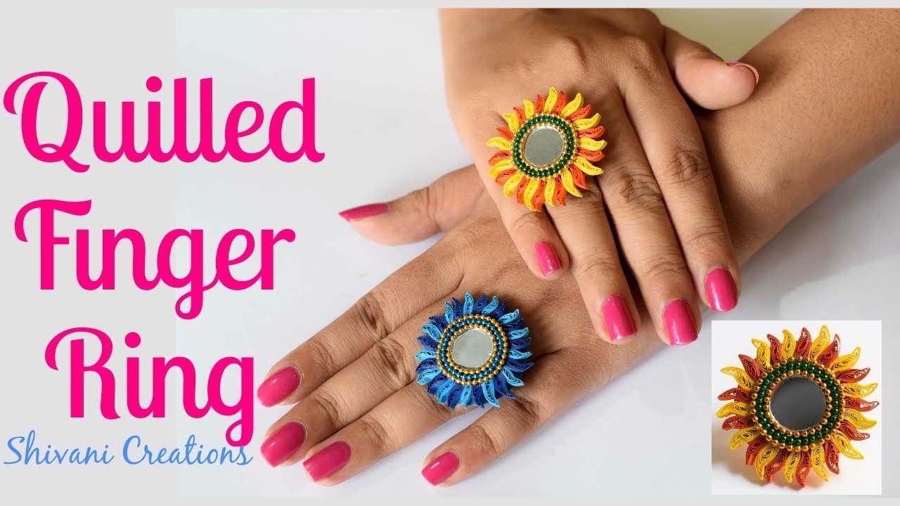 Quilled Finger Ring/ Quilling Jewellery/ Ornamental Quilling