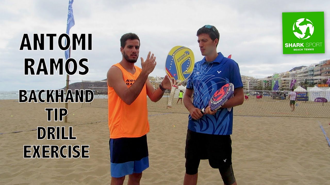 Beach Tennis BACKHAND tip, training drill and exercise by Antomi Ramos