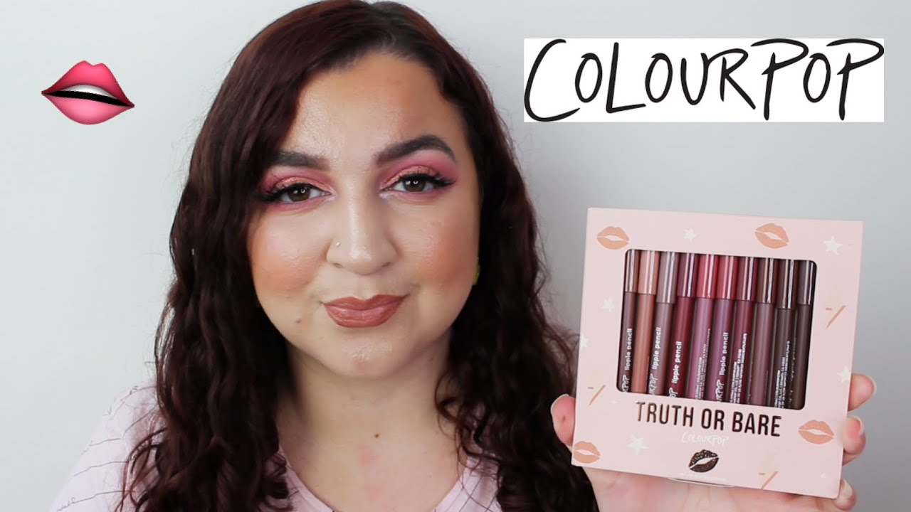 COLOURPOP TRUTH OR BARE LIPLINER VAULT LIP SWATCHES | LIZZIE DEMETRIOU