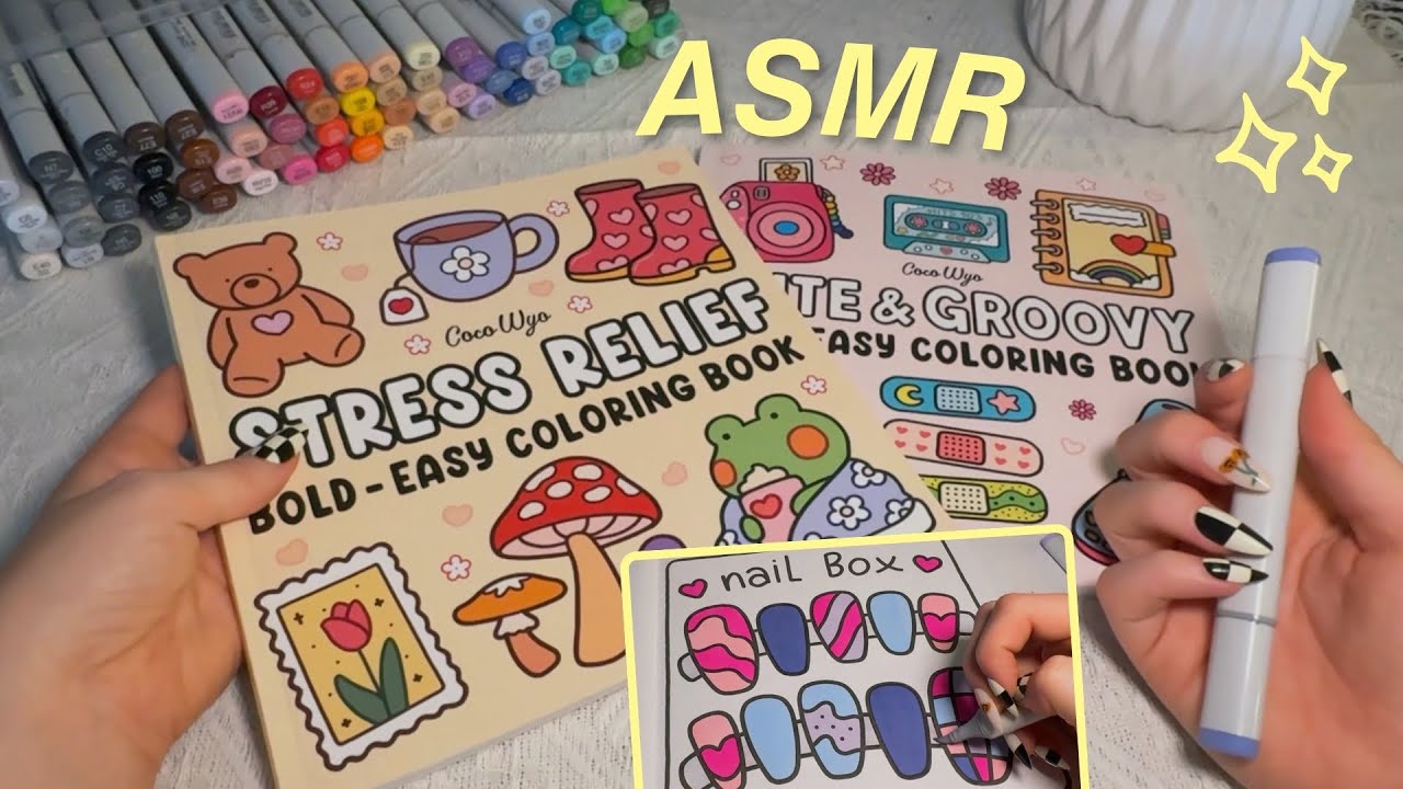 ASMR color with me!! pt 2 🎨 relaxing whispers for sleep