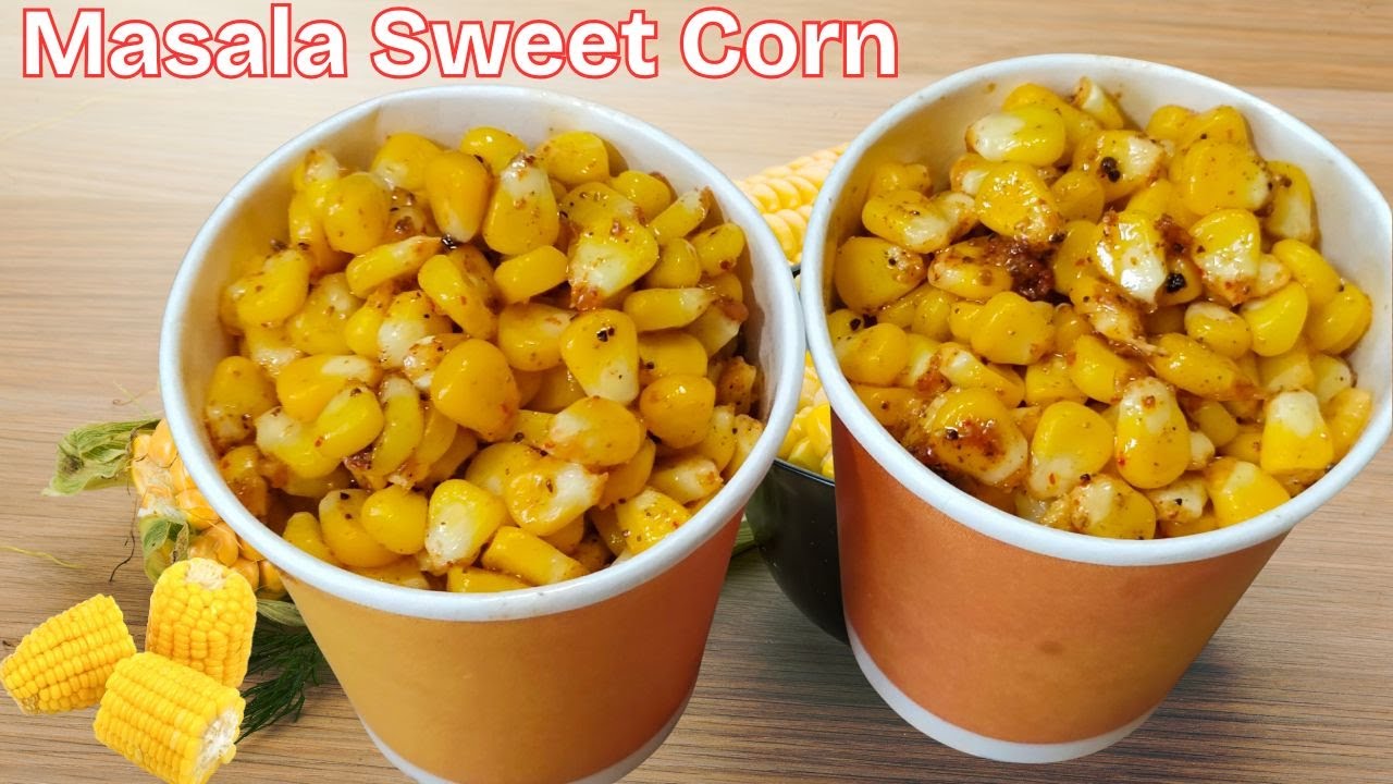 Mall and Theatre style Butter Masala Sweet Corn Recipe | Street style Tasty Masala Sweet Corn