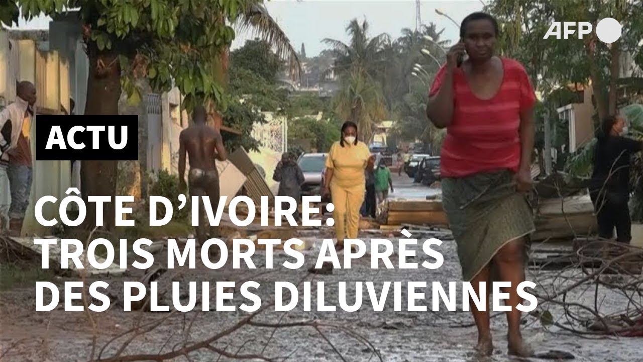 Côte d'Ivoire:  trois morts et d'importants dégâts après des pluies et inondations à Abidjan | AFP