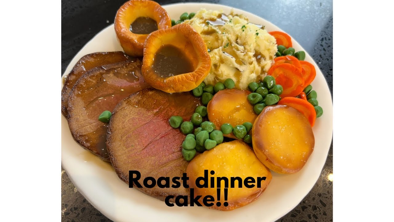 How to make a realistic roast dinner cake 🍽️🍰