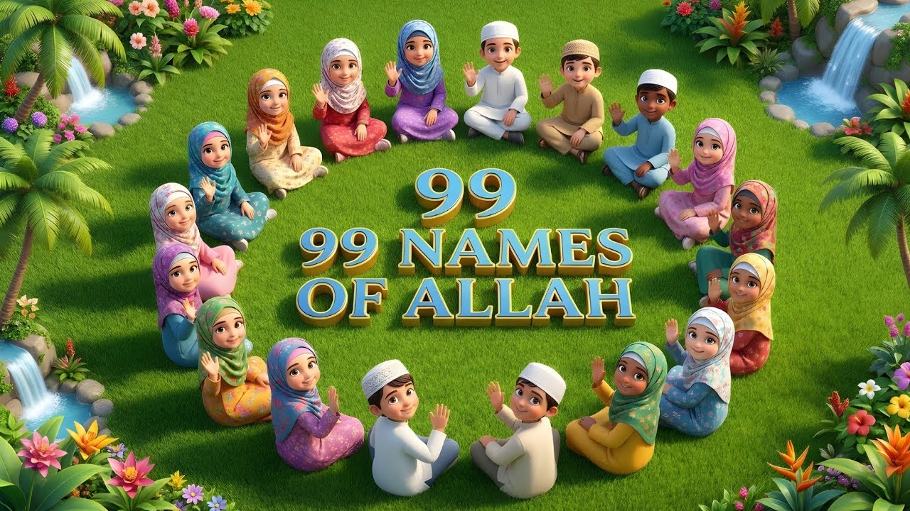 99 Names of Allah – Asmaul Husna Song for Kids | 15-Minute Calm Nasheed (أسماء الله الحسنى)