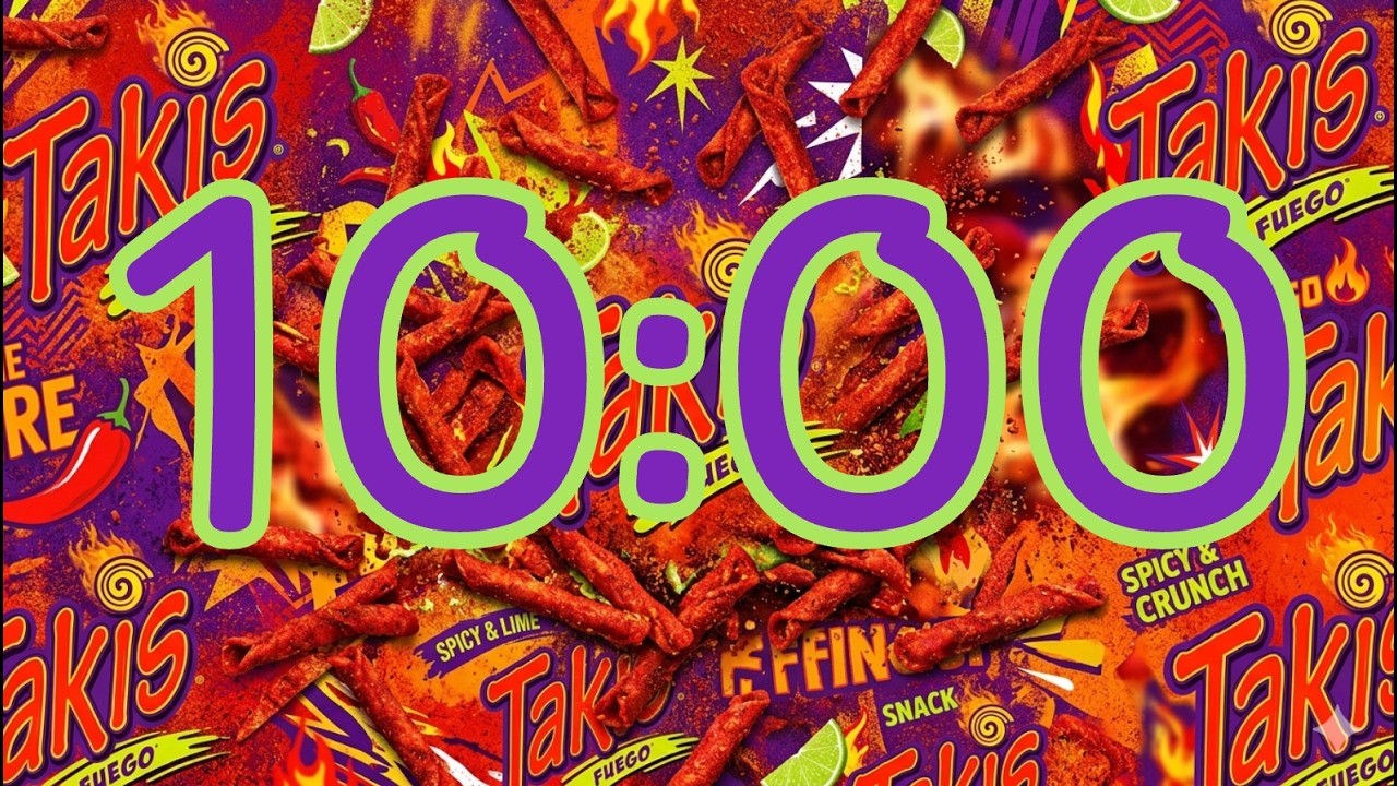 10 minute Takis Fuego Teacher Timer